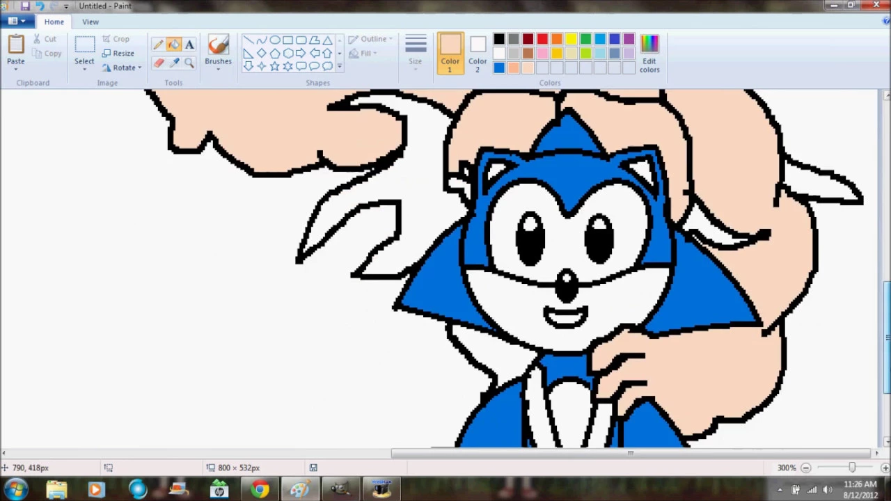 Me drawing A Bardonic (Bartleby x Sonic) Picture